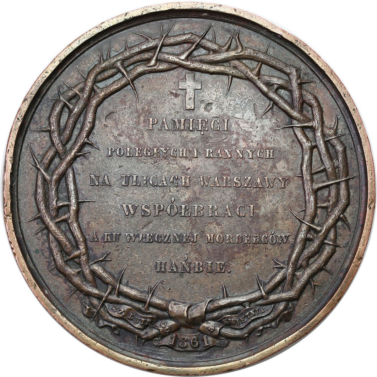Medal. Polska XIX wiek / Rosja. Medal Żałoby Narodowej 1861 RZADKOŚĆ